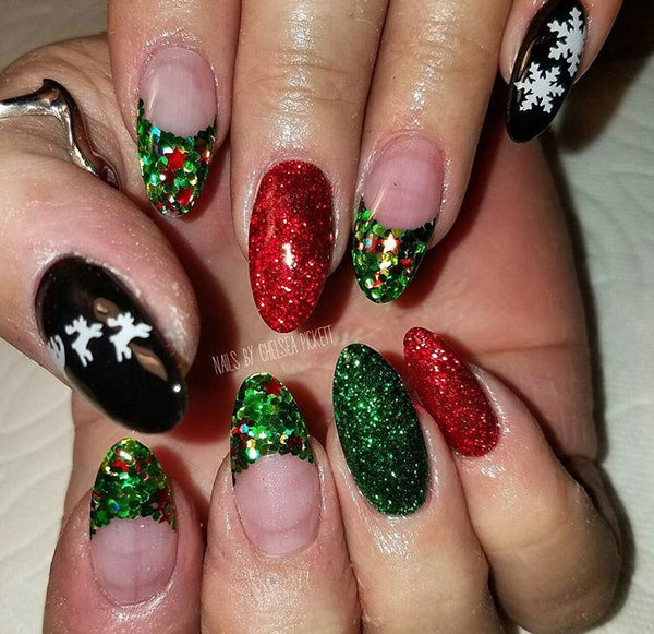 Snowflakes Small Nail Decal | White