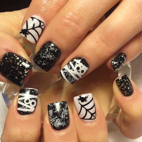 Mummified Wrap Nail Decal | White