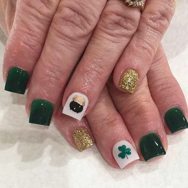 All Clovers Nail Decal | Sparkle Green