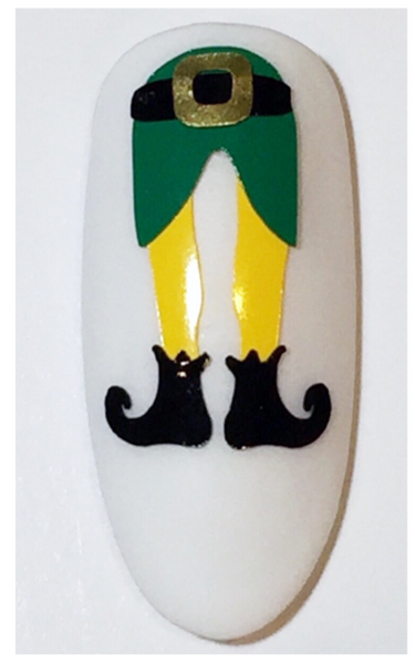 Buddy The Elf Legs Nail Decal | Green