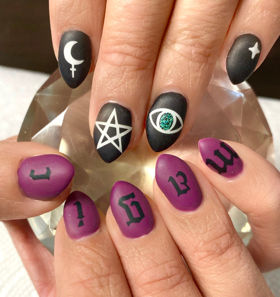 Basic Witch Nail Decal (Un-weeded) | Black
