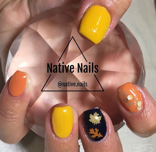 Leaves (Design 1) Nail Decal | Light Brown