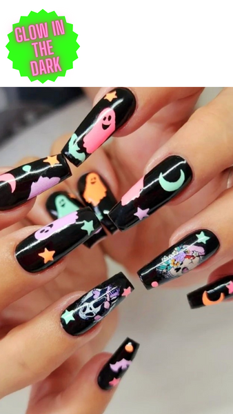 Ghost Nail Decal | Glow In The Dark // Coral