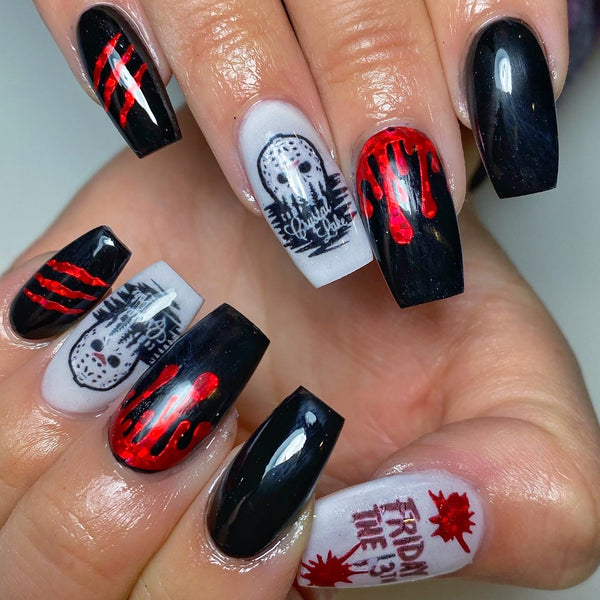 Blood Variety Nail Decal | Holographic Sparkle // Red