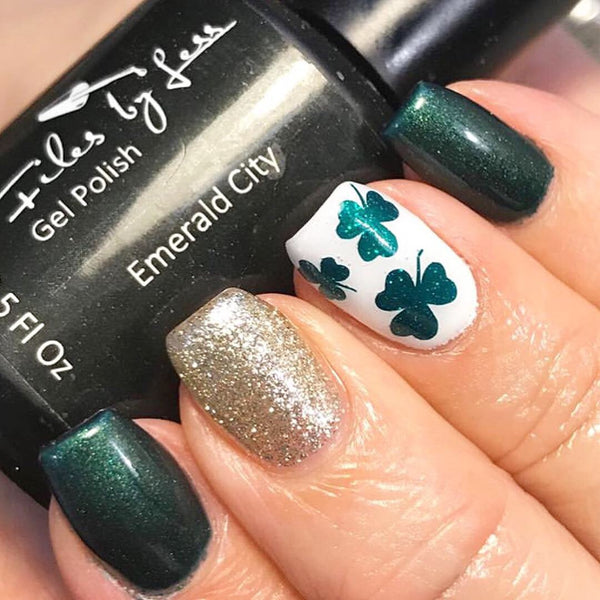 All Clovers Nail Decal | Sparkle Green