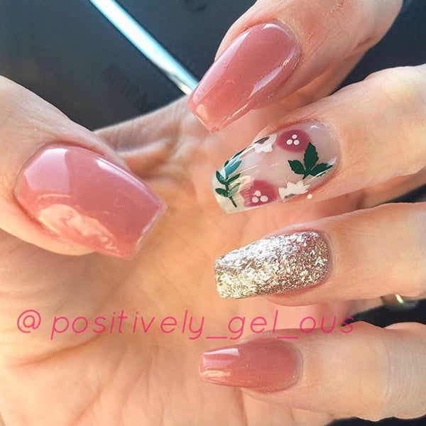 Fall Stems Nail Decal | Dark Green