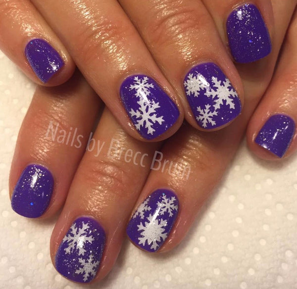 Snowflakes Small Nail Decal | White