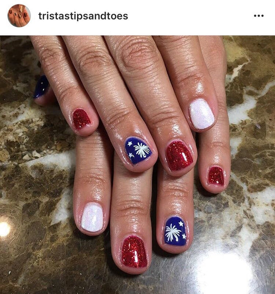 Grand Finale Nail Decal | White