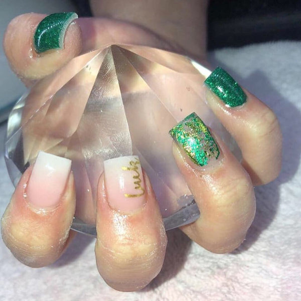 Luck Of The Irish Nail Decal | Gold Shimmer