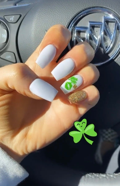 Kiss Me I'm Irish Nail Decal | Bright Green