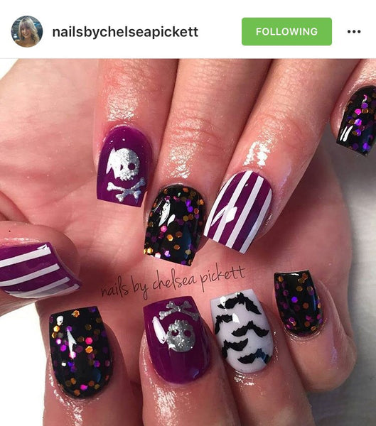 Bat-Crow-Owl Nail Decal | Black