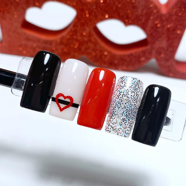 Variety Heart Nail Decal | Red (*Comes Un-Weeded)