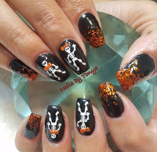 Mr. Bones Nail Decal | White