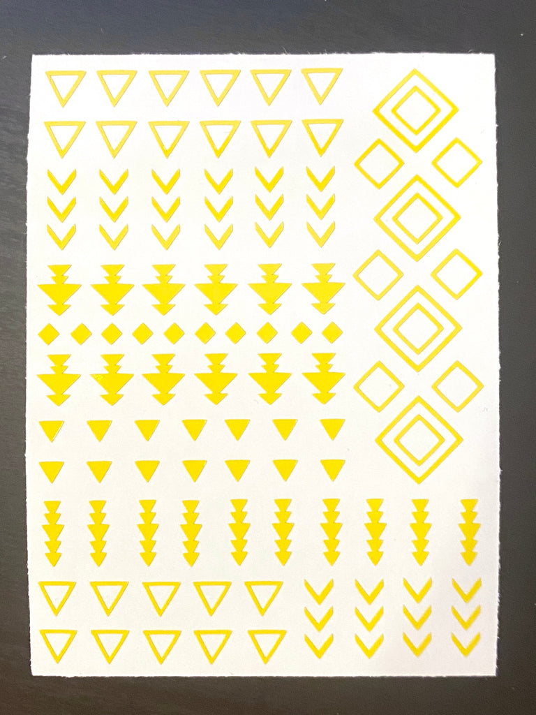(Discontinued) Tribal Nail Decal | Yellow