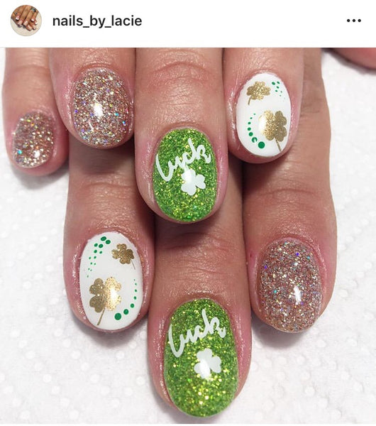 Luck Of The Irish Nail Decal | White