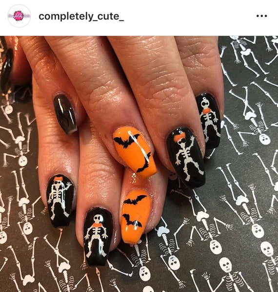 Mr. Bones Nail Decal | White