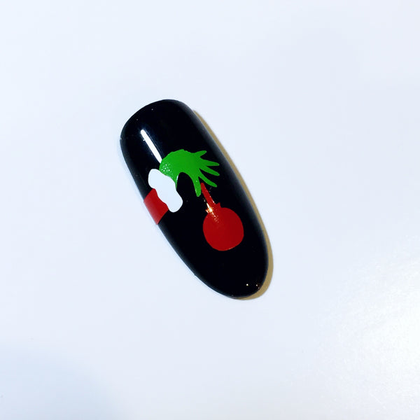 Grinch Hand & Ornament | Bright Green & Red