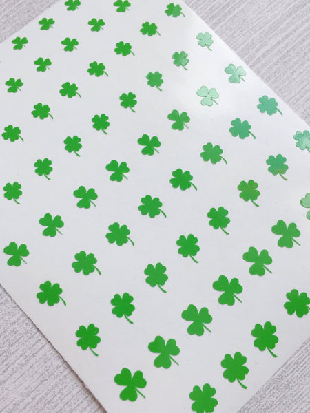 All Clovers Nail Decal | Bright Green