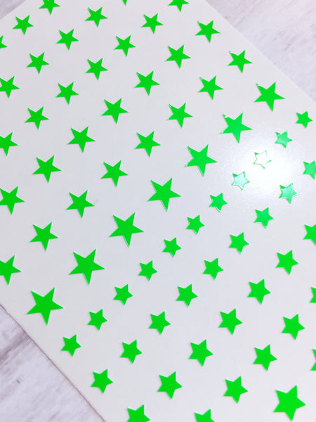 All Stars Nail Decal | Neon Green