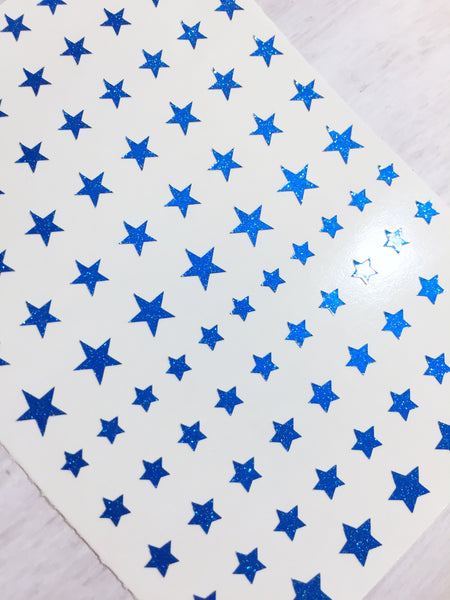 All Stars Nail Decal | Sparkle Blue