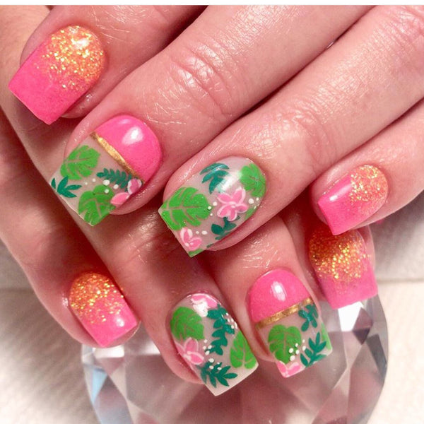 Spring Leaves Nail Decal | Green