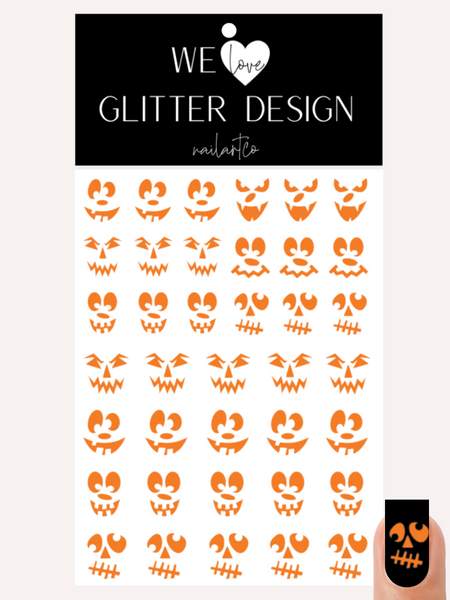Jack-O-Lantern Faces DESIGN 1 | Bright Orange