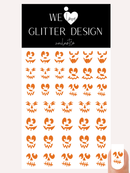 Jack-O-Lantern Faces DESIGN 1 | Light Orange