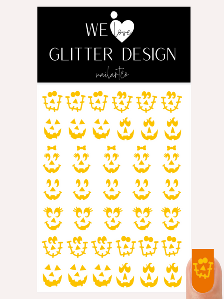 Jack-O-Lantern Faces DESIGN 2 | Yellow