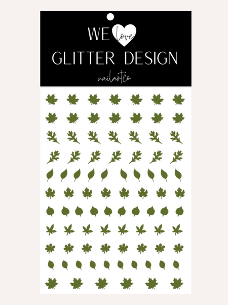 Leaves (Design 1) Nail Decal | Olive