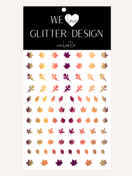 Leaves (Design 1) Nail Decal | Opal // Orchid Purple