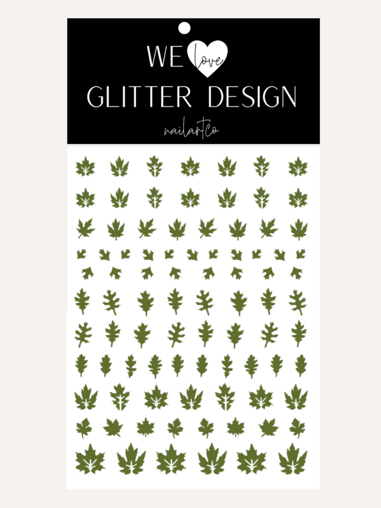 Leaves (Design 2) Nail Decal | Olive