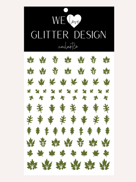 Leaves (Design 2) Nail Decal | Olive