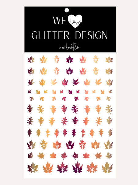 Leaves (Design 2) Nail Decal | Opal // Orchid Purple