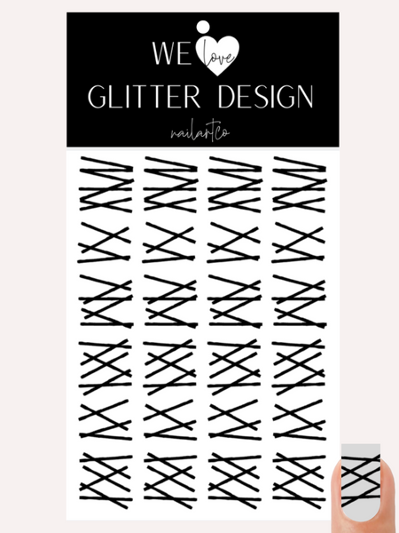 Mummified Wrap Nail Decal | Black