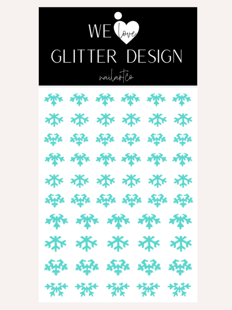 Cuticle Snowflakes (DESIGN 2) Nail Decal | Mint