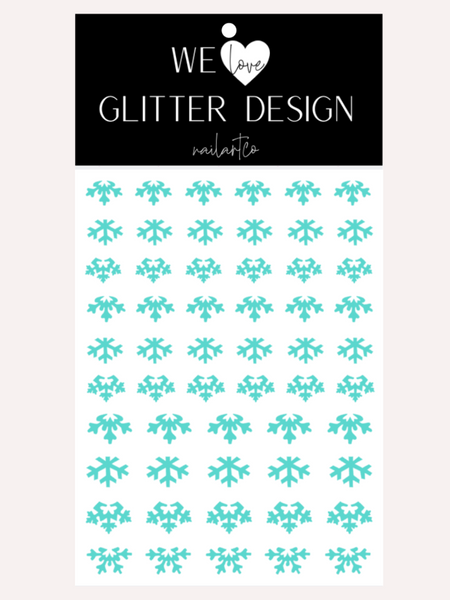 Cuticle Snowflakes (DESIGN 2) Nail Decal | Mint