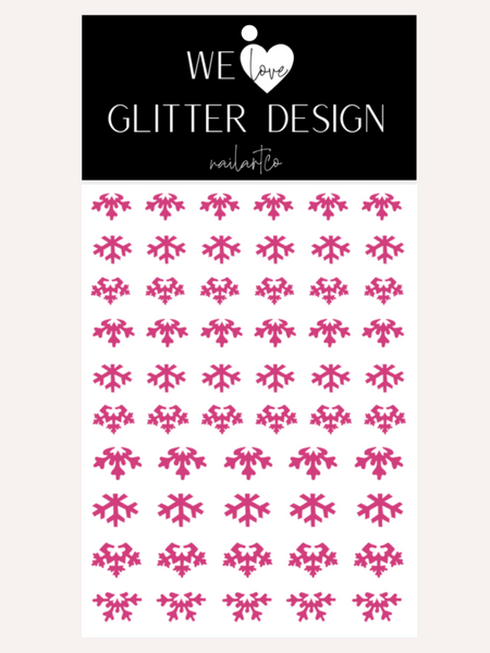 Cuticle Snowflakes (DESIGN 2) Nail Decal | Pink