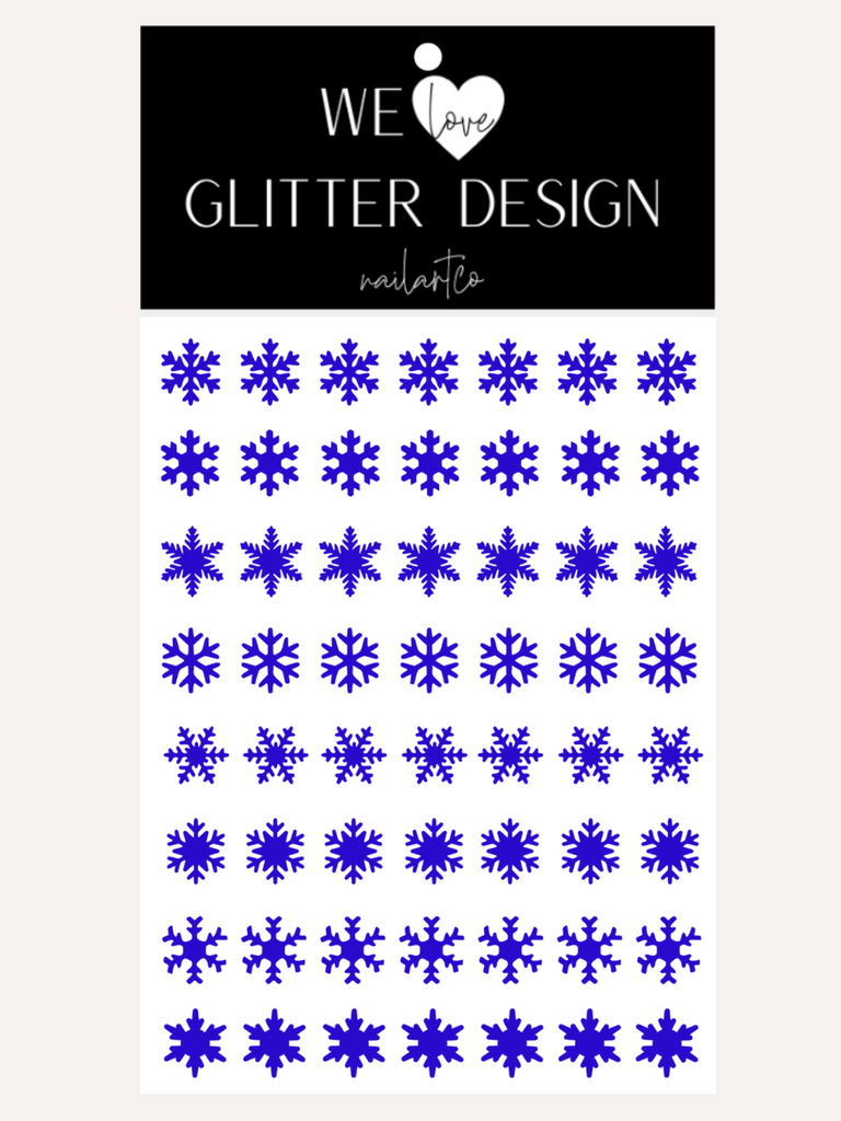 Snowflakes Large Nail Decal | Brilliant Blue