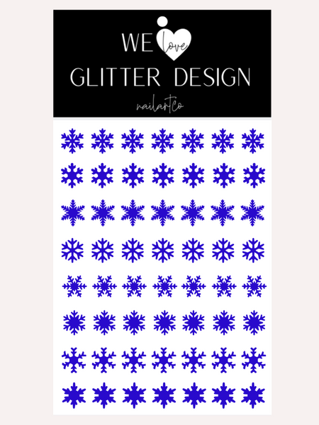 Snowflakes Large Nail Decal | Brilliant Blue