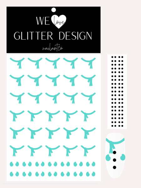 Full Nail Snowman Nail Decal | Mint
