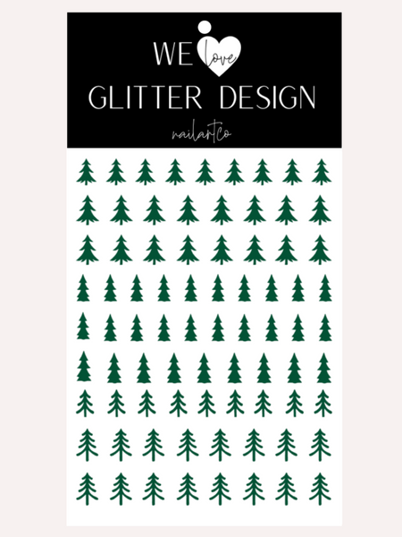 Oh Christmas Tree Nail Decal | Dark Green
