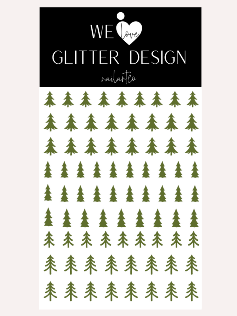 Oh Christmas Tree Nail Decal | Olive