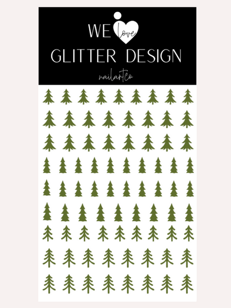 Oh Christmas Tree Nail Decal | Olive