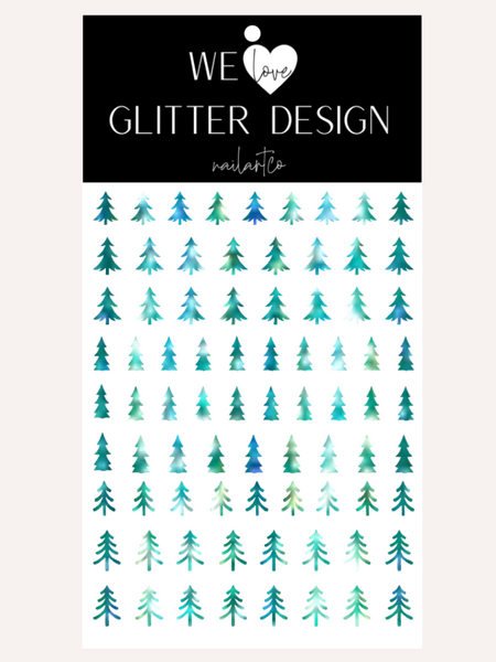 Oh Christmas Tree Nail Decal | Holo Sparkle // Green
