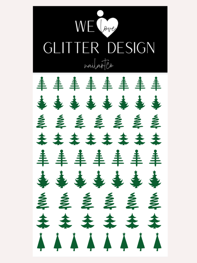 Christmas Tree Nail Decal | Green