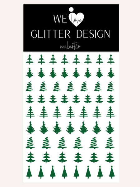 Christmas Tree Nail Decal | Green