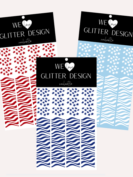 Stars & Wavy Stripes BUNDLE | Dark Red-White-Cobalt Blue