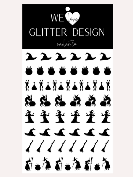 Witches Brew Nail Decal | Black